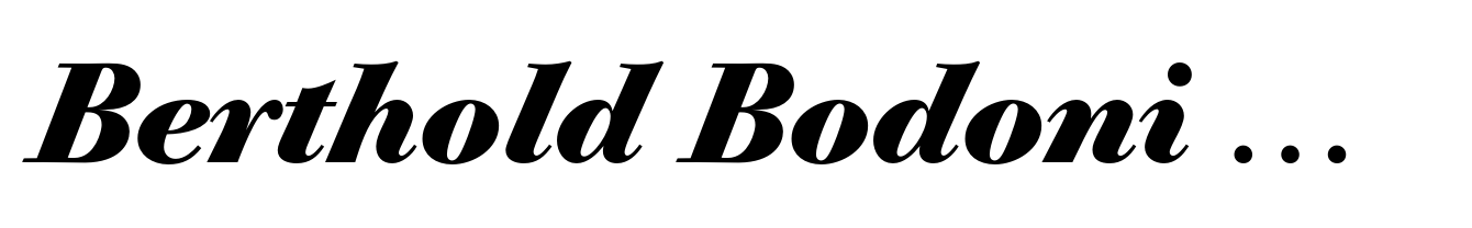 Berthold Bodoni Old Face W1G Bold Italic